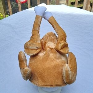 Thanksgiving turkey hat, velvet, stuffed legs and wings